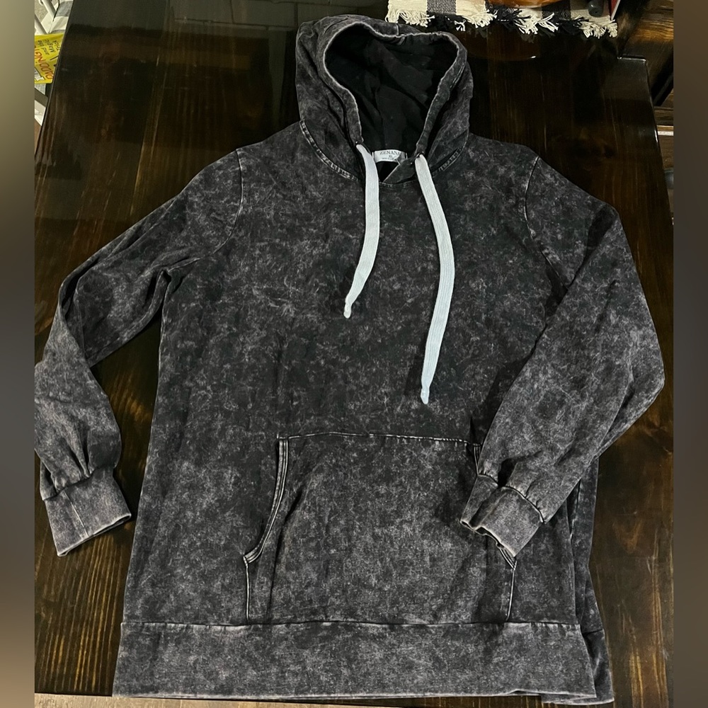 🖤 Women’s Zenana Stretchy Acid Wash Print Hoodie